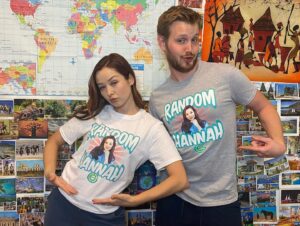 Hannah Bamberg Instagram - GEONOW PEEPS!! I am sooo excited to announce that you can now get a Random Hannah shirt on geographynow.com 💕 
Take a photo in the shirt and tag me! If ya do I’ll repost! Can’t wait to see my face on your body. Is that weird? Idk! Buy a shirt at geographynow.com