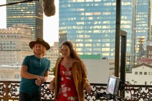Hannah James Instagram - Pretty sure we settled on “Poetry Corner” for our band name.  Cheers to my fellow wannabe musicians and our wild leader, General Frolick….we made it to the finish line🫡 @andydelaney 

@bullwriter , thank you for trusting us all to bring your world to life. 

@zimmermancamera , thank you for capturing our eccentricities so keenly as we took on these characters. 

Night, Holly. You taught me more than I could have anticipated. Walking in your shoes was a whirlwind adventure to be remembered 🖤

#hollybynightfall #thatsawrap #hbn