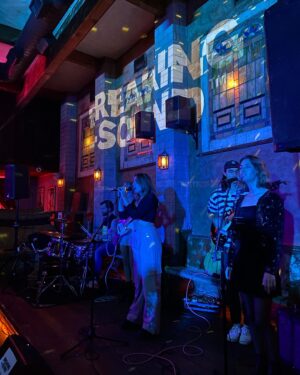 Hannah Leigh Instagram - My dream of playing @breakingsound has come true!!!! So grateful 💋 Thank you for having us @adultsonlybar 🎤