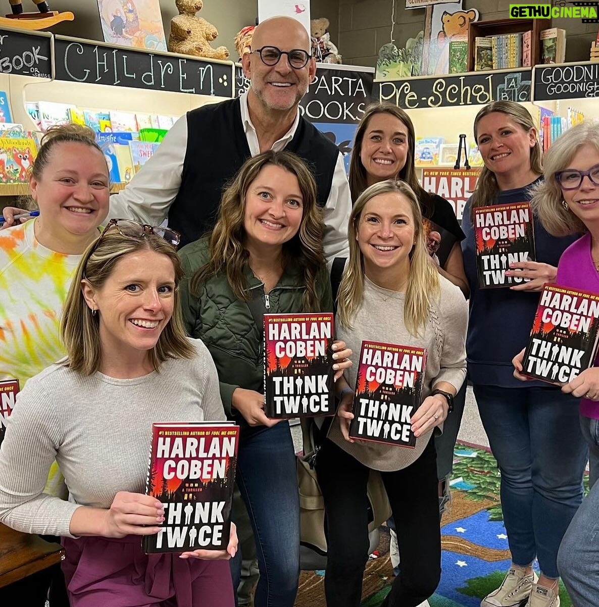 Harlan Coben - 1.9K Likes - Friends, THINK TWICE is out today! I canāt wait wait for you to read it. Thank you.
šš» šā¤ļø
Last night was the first signing and here I am with the accurately named Books and Booze Reading Group (we joked maybe calling it Booze and Books would be even more accurate but š¤·) @spartabooks