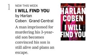 Harlan Coben Instagram - Back from book tour and just so thrilled and honored to learn I WILL FIND YOU will debut at #1 on The New York Times list. Thank you.🙏🏻😀📚❤️🥹