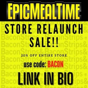 Harley Morenstein Instagram - EpicMealTime Merch! 20% off the ENTIRE store! Head to EpicMealTime.com and grab a shirt for you and your dad!
Link in bio/story! Promo code: BACON
