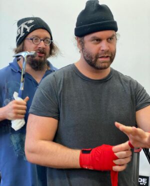 Harley Morenstein Instagram - This is a critical situation, therefore it is important to embrace unorthodox training techniques. 
For example, the training hammer S** H*** uses to increase my situational awareness.