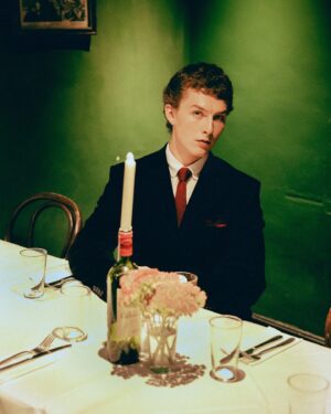 Harry Kirton Instagram - Dining with the green fairy…
Haha some more photos from this lovely shoot 

  @models1 
MA @777castingmanagement 
📸 @kanelayland 
🪡 @adamoflondon 
📰 @missionstatementmag 
💇🏼 @amir.mkp