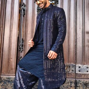 Harsh Rajput Instagram - Bana lo phir😉😉.......
.
.
.
.
.
.
.
#harshrajput #indowestern #indianattire #ethnicwear #black #shimmer