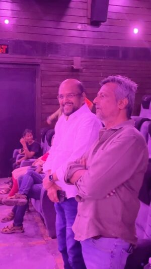 Harshavardhan Vidyasagar Instagram - “Feeling incredibly lucky 🥹 to witness this masterpiece alongside the legendary creators themselves @vidyasagarmusicofficial #Dharani 🔥👑. Words can’t capture the personal connection I feel to this experience 😭. Even in its second week, it still feels like the excitement of the first day. Moments like these are rare, and I’m grateful to be a part of it 🙏🏻❤️🎥POWER OF CINEMA 🫡. #MovieMagic #OnceInABlueMoon”