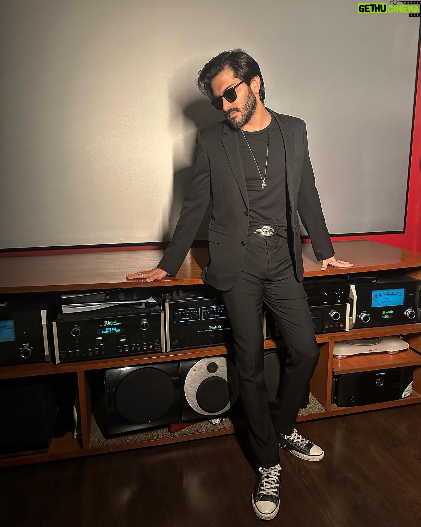 Harshvardhan Kapoor - 3 Likes - In @ysl and @chromeheartsofficial for a dinner party this evening .