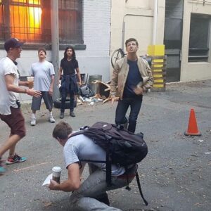 Hartley Sawyer Instagram - Exactly two years ago. Blocking a scene from season 4, episode 4 - “Elongated Journey Into Night.” Working out with the amazing @cavanaghtom (he directed my debut episode!) @grantgust (first time I saw him in the Flash suit was this night!) @officialdannytrejo (before he was saving babies from car crashes!) and Henry (wigged out!) standing in for Carlos how Flash would run up Ralph’s outstretched arm. I really had no idea that the ride was just beginning for me. Such a great memory. #theflash