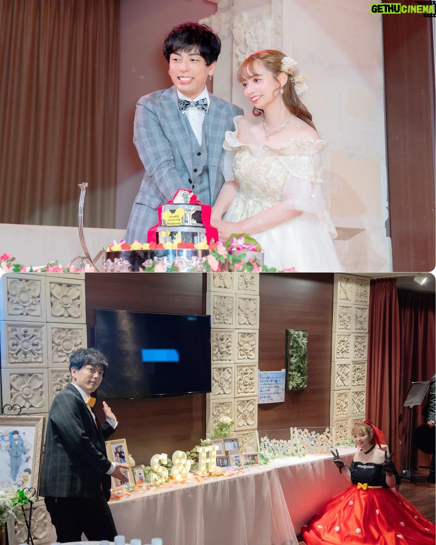 Haruka Yamazaki - 3.4K Likes - 👰結婚式あげました🤵🤍🕊
*
妹の着物はお母さんの形見で
🥁🎤特注ケーキ
凪庵先生のウェルカムボード♡
ミリオン38人+ライブゲームアニメ各所スタッフ総勢147名からのサプライズムービー🎁
豪華な余興🎤(また写真のせるね✨️)
ミッキーミニー風衣装♥️🖤💛
*
沢山の人に囲まれた幸せな日になりました🤍
**
#結婚式
#ミニードレス
#ディズニーウエディング (風)
#披露宴
#結婚式コーデ