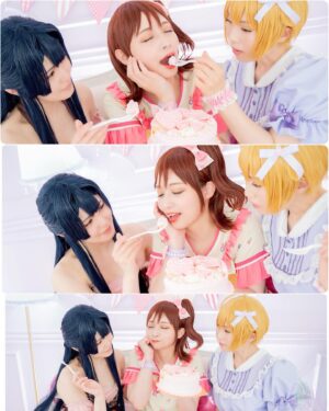 Haruka Yamazaki Instagram - Happy birthday未来ちゃん(♡´▽`♡)
(3人縦Ver)
＊
⚠️cosplay
静香、翼 お友達♡KちゃんSちゃん
📷 asada_nさん
衣装 あやとちゃん🫶