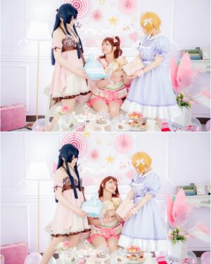 Haruka Yamazaki Instagram - Happy birthday未来ちゃん(♡´▽`♡)
(3人縦Ver)
＊
⚠️cosplay
静香、翼 お友達♡KちゃんSちゃん
📷 asada_nさん
衣装 あやとちゃん🫶