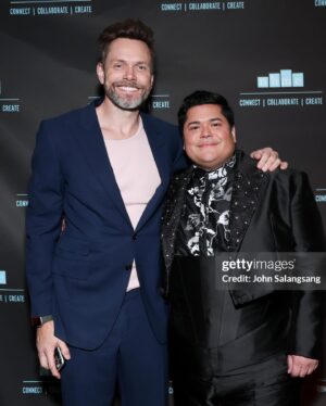 Harvey Guillén Instagram - Wow what a night.
Gracias @nhmc_org for the honor 

Y a todos por el amor y apoyo 🩷

Shout out to @marcalittlejohn for all the help 
Outfit @csiriano @cdimedonenyc 
Hair @creepycheekytiki 
Mug @romiemac_mkup
