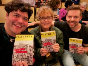 Harvey Guillén Instagram - What a NYC birthday celebration .. seeing my lovely @morethanonecher in @merrilyonbway . With all my favorite people .. also Jodie Foster said happy birthday to me at lunch… so yeah .. fun day!