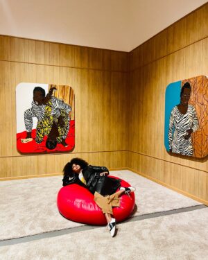 Hayley Marie Norman Instagram - My favorite gaze is that of the black woman. Congrats @mickalenethomas on an incredible exhibit at @thebroadmuseum. Thank you for sharing your art with us.