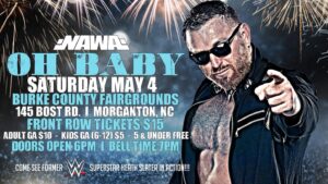 Heath Miller Instagram - 💥Live pro wrestling in Morganton, NC💥

🚨Come meet and see in action former WWE superstar Heath Slater🚨

💥DISCOUNTED ADULT GA TIX $8 (ONLINE ONLY)💥

https://www.ticketleap.events/tickets/nawalive/nawa-oh-baby

Saturday May 4
Burke County Fairgrounds 
145 Bost Rd
Morganton, NC

⭐️Meet the Stars 6PM⭐️
🛎Bell Time 7PM🛎

🎟Front Row $15🎟
General Admission $10
Kids 6-12 $5 (GA ONLY)
5 & under free (GA ONLY)

➡️FREE PARKING
➡️CONCESSIONS AVAILABLE 
➡️FAMILY FRIENDLY
#heathslater #wwe #wwetagteamchampions #burkecountync #burkecountyfair #northcarolina #prowrestling #tnawrestling #tnaheathslater