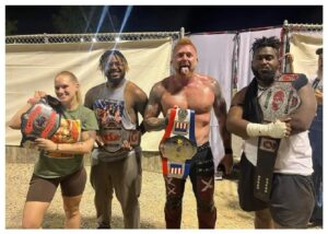 Heath Miller Instagram - @pwepic Interstate, Women's and Tag Team Champions in one picture.

Post Show