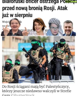 Heathcliff Janusz Iwanowski Instagram - Wojna przeciw Polsce na granicy może przybrać zupełnie inny przebieg. 

Rosjanie oficjalnie zaprosili do Rosji uzbrojenych po zęby palestyńskich terrorystów dla których nie będzie miejsca w Gazie, bo nie będzie i już. 

Oficer białoruskich służb ostrzega Polskę! 

I sprawa jest groźna! 

Bo na wieść, że atakują Polskę palestyńscy terroryści, to na granicy z kwiatami będę witać ich: 

@adrianzandberg szef Razem, @magdabiejat wicemarszałkini Senatu z Razem, @holland.agnieszka - Żydówka, która milczy po 7 października (WSTYD!!!) ale za to bardzo głośno gardłuje za otwarciem polskiej granicy dla terrorystów. 

I to niestety jest spełnieniem jej egoizmu. Gniot jej autorstwa pt: "Zielona Granica" startuje w @fpffgdynia (czyli w filmowym festiwalu w Gdyni). Im więcej będzie szumu na granicy i zabitych polskich żołnierzy, tym bardziej wzrosną jej szanse na wygraną.

Kto jeszcze dołączy do komitetu powitalnego palestyńskich terrorystów na granicy z Białorusią? 

Na pewno Mariusz Szczygieł z rządowej i lewicowej @tvp.info , Karolina Korwin Piotrowska zawieszona na razie w @canalpluspolska i @canalplus za swój skrajny antysemityzm bycie głosem H@mas na Instagramie w Polsce. 

Wojciecha Szewko z X też tam nie zabraknie - za każdy post wpadnie mu kolejne 500 zeta na patronite od Żydożerców i tych co go dyskretnie finansują z Iranu i Rosji, bo inaczej nie można wytłumaczyć produkcji jego kłamliwych farmazonów i publikacji terrorystycznych manifestów. 

@ostaszewskamaja_official też stanie w pierwszym rzędzie na granicy i Rejtanem będzie bronić terrorystów Razem z partią Razem. 

#granica #wojskopolskie #strazgraniczna #israel #BringThemBackHomeNow #broughtthemhome