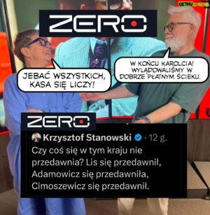 Heathcliff Janusz Iwanowski Instagram - Na zdjęciu kwint esencja ludzi bez kręgosłupa, antysemitów, PiSowskich partyzantów i populistów -  opozycyjnego kaczego "Kanału  Zero" na YouTube - Karolina Korwin Piotrowska  z @canalpluspolska
@canalplus i Tomasz Raczek z @patronite i @zrzutkapl

Krzysztof Stanowski właściciel Kanału Zero, który kilkanaście razy dał radę odwiedzić PiSowskiego kasjera (od lewej kasy) Obajtka w Orlenie.
Ignorancko wypowiedział się na temat przedawnienia - drogowego wykroczenia premiera Cimoszewicza. Zarzucił sprawie "dziwne' "przedawnienie". Ale czemu przez wiele lat rządów w prokuraturze i sądach PiS nie dał rady ukrarać Cimoszewicza? Bo miał gówniane dowody! Ot i cała prawda. 

I sąd z prokuraturą po prostu znaleźli sobie "honorowe" wyjście, czyli  przeczekali, aż "sprawa" się przedawni. 

To samo było z Tomaszem Lisem. Ziobro latami próbował jemu czegokolwiek dowieść i nie dał rady, a kompromitacji przed wyborami nie chciał, więc sprawa się przedawniła. 

Ale wybitnym draństwem tego fagasa Stanowskiego jest , że zamieszał w te swoje ignoranckie brednie -  zamordowanego, w wyniku hejtu TVP, prezydenta Gdańska Pawła Adamowicza. 

Hejt PiSowskich trolli dzisiaj ma jakieś granice . 

Ale kiedy dołączają do tego towarzycha ludzie ala - Raczek z Korwin Piotrowską, nadzieja w kaczym świecie wybiła ze stawu na nowo. 

Bo Kaczyński ciągle marzy , aby przekonać do siebie wszystkich ludzi na świecie i przede wszystkim w Polsce. 

Ale przez te 8 lat rządów zesrał się tak okrutnie, że Polskę trzeba będzie wietrzyć latami.

Ale jak widać, chętnych do sprzątania kaczego gnoju nie brakuje.

#kkpmovie