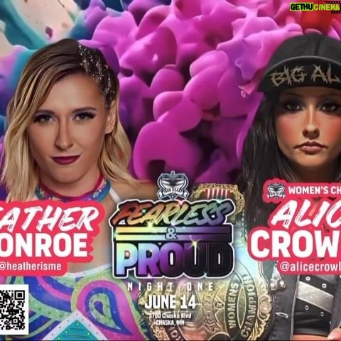 Heather Monroe - 66 Likes - 🔥🔥MATCH ANNOUNCEMENT🔥🔥
IHP WOMEN’S CHAMPIONSHIP
HEATHER MONROE VS ALICE CROWLEY (C)
IRON HEART PRO PRESENTS FEARLESS & PROUD
(NIGHT ONE)
JUNE 14TH at @schramhaus
DOORS at 6pm
BELL TIME: 7pm
(Night Two will be back at @tru.playerz)
GET YOUR TICKETS NOW
https://buytickets.at/ironheartprowrestling/1259968
#BringYaAss #Minnesota #ProWrestling #ChaskaMN #Chaska #Event #indiewrestling #Pride2024