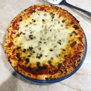 Heather Tom Instagram - #cupcakes and #pizza  #chicken and fennel #pesto -#meatza -#margarita and #chocolate with #vanilla #frosting #yummy #yummyinmytummy #guiltypleasure #quarantine #cooking #cookingwithkids #love