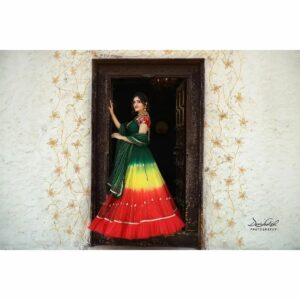 Heena Rai Instagram - Your attitude is like a box of crayons that color your world.
❤️💛💚
#designersareeshyderabad
#designerdresses
#colourfuldress 
#