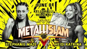 Heidi Katrina Instagram - NEXT WEEKEND sees a big bout upcoming 🔥SLAM! Women's Championship🔥 as champion 🏆 @heidikatrinaa 🇬🇧 faces challenger @stephaniemaze 🇩🇪 on June 8 in Helsinki at MetalliSLAM at  @teurastamo’s @kellohalli next Saturday 💥💥💥💥💥

Be sure to arrive early and get your FREE DRINKS and get in on the four flavors of @liquiddeath ☠️☠️☠️ which look to put an end to plastics, while they “murder your thirst” 💯

Get your MetalliSLAM! tickets for June 8 at Kellohalli in Helsinki 🎫🎟️ LINK IN BIO

Live PPV streaming of event through @fitetv 👊

#SLAMWrestlingFinland
#slamwres
#prowrestling 
#prowrestler
#professionalwrestling 
#professionalwrestler
#ammattipaini 
#showpaini 
#wrestling 
#keikat 
#tapahtumat 
#slamchampionship
#slamchampion
#slamwomenschampion
#slamwomenschampionship 
#metallicahelsinki
#metallica
#kellohalli
#teurastamo
#womenswrestling
#heidikatrina
#stephaniemaze
#fite 
#fitetv
#trillertv 
#livestream