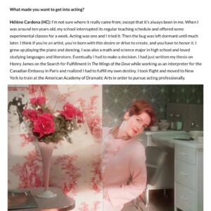 Hélène Cardona Instagram - Thank you Frankie Stein and Film Daily for this interview. Here is part 1.
For the full interview: https://filmdaily.co/craft/helene-cardona and in link in my bio.
With Kali Funston, my amazing award-winning co-star @copilotkali 💖
Chocolat stills by David Appleby. Mumford stills by Gemma Lamana. Caralique stills by Angelica Reyn. Thank you @angifly ❤️

#followyourbliss
#gratitudepractice  
#celebratelife
#actorslife  
#ilovemyjob  
#multilingualactor 
#Chocolat 
#joanneharris
#uploadonprime
#thehundredfootjourney
#lassehallstrom
#lawrencekasdan
#Mumford
#caralique