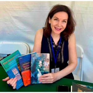 Hélène Cardona Instagram - Signing my books at Small World Books, after reading on the Poetry Stage at the Los Times Festival of Books!
We sold out all copies of #LifeinSuspension and #BirnamWood that day!
Thank you @fredparvaneh and @johnfitzgerald.themind for the pics 💞
Thank you White Pine Press @al.masri.maram  @smallworldbooksvenice @latimesfob @uscedu @salmonpoetry and all who attended. 📚
The LA Times Festival of Books is the nation’s largest literary festival.
Thank you @latimesevents ❤️
Thank you Marty Williams for the beautiful introduction and Elena Karina Byrne for hosting us.

#latimesfestivalofbooks
#bookfest
#poet
#author
#translator
#actor
#multilingual 
#birnamwood
#josémanuelcardona
#LifeInSuspension
#DreamingMyAnimalSelves
#helenecardona
#theabduction
#maramalmasri
#beyondelsewhere
#USC
#booksigning
#smallworldbooks
#bookstagram
#festivalofbooks