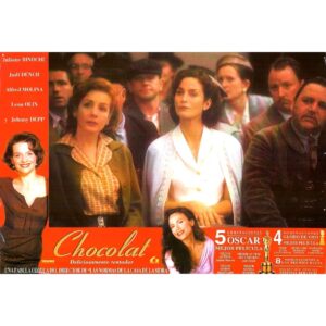 Hélène Cardona Instagram - Happy birthday, Leslie Caron! Most magical memories ever from Chocolat, directed by Lasse Hallström, based on the novel by Joanne Harris. Here with Peter Stormare and John Wood.
In the French village of Flavigny-sur-Ozerain.
And one of the #chocolat posters from #Spain

Adapted by Robert Nelson Jacobs, Chocolat tells the story of Vianne Rocher, played by Juliette Binoche, who arrives in the fictional French village of Lansquenet-sous-Tannes at the beginning of Lent with her six-year-old daughter, Anouk. She opens a small chocolaterie. Soon, with her chocolates, she influences the lives of the townspeople of this repressed French community in different and interesting ways.

Leslie Caron: Over 65 film and television roles including An American in Paris, Lili, The Glass Slipper, Daddy Long Legs, Gigi, Fanny, The L-Shaped Room, Father Goose, Promise Her Anything, Chocolat...

#rogerpratt
#andrewmondshein
#davidbrown #leslieholleran
#rachelportman
#lassehallstrom 
#lesliecaron
#joanneharris
#lenaolin
#juliettebinoche
#lesliecaron
#carrieannemoss
#judidench
#johnwood
#johnnydepp
#antoniogil
#alfredmolina
#robertnelsonjacobs
#helenecardona
#multilingualactor 
#hughoconnor
#roncook
