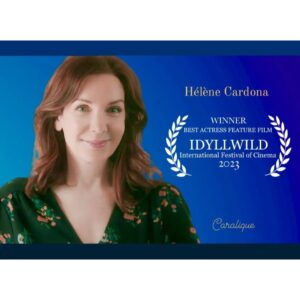 Hélène Cardona Instagram - Thrilled to win Best Actress in a Feature Film @idyllwildcinemafest my 4th Award for @caraliquefilm 💖 

In this #motherdaughterstory I star as Arlette Linstrom, who does everything in her power to help her daughter Caralique succeed in fashion and have a better life. She teaches Caralique to stick to her instincts to achieve her childhood dreams. Arlette is an ode to mothers & all they sacrifice.

Congratulations to @copilotkali for winning the Best Child Actor Award as Young Caralique.

Many thanks to @im3trinity and @officialstephensavage and everyone at the Idyllwild International Festival of Cinema and to all who attended 💐 🎥🌟

I dedicate this award to my mother Kitty, who believed in me before anyone else did and stood by me. I'm so thankful and I miss her so much. 

Much gratitude to the whole cast and crew. It was a pleasure working with you.

Thank you Angelica Reyn for the beautiful stills. 

#thankfulness
#caralique #featurefilm
#gratitudeattitude
#filmfestival 
#staypositive
#idyllwildfilmfestival 
#actorslife #followyourbliss
#ilovemyjob #storytellers 
#Internationalactress
#multilingualactor 
#festivalnews
#bekind 💞
#familyfeature