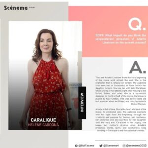 Hélène Cardona Instagram - I was recently interviewed in the magazine Scénema. Enjoy! 
In this #motherdaughter story I play Arlette Linstrom, an ode to mothers & all they sacrifice. Arlette does everything in her power to help her daughter Caralique succeed in fashion and have a better life. She teaches her to trust her instincts to achieve her childhood dreams ⭐

Thank you @scenema2023 and @Beyond the Curve International Film Festival where I won a Best Acting Award ✨️

Full interview:
https://www.bciff.co/interview-with-helene-cardona-caralique

Thank you @angifly for the gorgeous stills ⭐ 📽

Thank you @copilotkali for being such an amazing team player! Kali is super talented, a total pro #bilingual #french and a dancer, beautiful inside and out. Filming #Caralique with you was a joy 💕🍀

Much gratitude to the whole cast and crew. It was a pleasure working with you.
Kali Funston @copilotkali you were amazing!

Thank you Angelica Reyn for the beautiful stills. 

#familymovie #caralique 
#gratitudeattitude
#gratitudepractice
#celebratelife
#paris #berlinale
#filmfestival
#staypositive
#actorslife #followyourbliss
#ilovemyjob #storytellers #festivalseason
#filmmaking 
#mindfulness
#Internationalactress
#frenchactress
#helenecardonamagic 
#multilingualactor 
#helenecardona