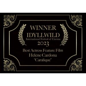 Hélène Cardona Instagram - Thrilled to win Best Actress in a Feature Film @idyllwildcinemafest my 4th Award for @caraliquefilm 💖 

In this #motherdaughterstory I star as Arlette Linstrom, who does everything in her power to help her daughter Caralique succeed in fashion and have a better life. She teaches Caralique to stick to her instincts to achieve her childhood dreams. Arlette is an ode to mothers & all they sacrifice.

Congratulations to @copilotkali for winning the Best Child Actor Award as Young Caralique.

Many thanks to @im3trinity and @officialstephensavage and everyone at the Idyllwild International Festival of Cinema and to all who attended 💐 🎥🌟

I dedicate this award to my mother Kitty, who believed in me before anyone else did and stood by me. I'm so thankful and I miss her so much. 

Much gratitude to the whole cast and crew. It was a pleasure working with you.

Thank you Angelica Reyn for the beautiful stills. 

#thankfulness
#caralique #featurefilm
#gratitudeattitude
#filmfestival 
#staypositive
#idyllwildfilmfestival 
#actorslife #followyourbliss
#ilovemyjob #storytellers 
#Internationalactress
#multilingualactor 
#festivalnews
#bekind 💞
#familyfeature
