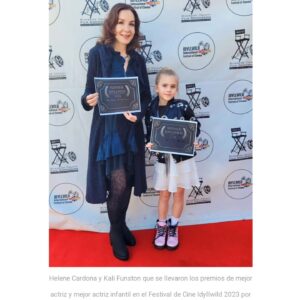 Hélène Cardona Instagram - I'm incredibly grateful to @arambarri_laura for this amazing article in NouDiari from #Ibiza and #formenterawith her mention of my father José Manuel Cardona, the poet from Ibiza:
https://www.noudiari.es/noticias-ibiza-formentera-sidebar/helene-cardona-hija-del-poeta-ibicenco-jose-manuel-cardona-premiada-como-mejor-actriz-por-su-trabajo-en-caralique/

Arlette does everything in her power to help her daughter Caralique succeed in fashion and have a better life. She teaches her to stick to her instincts to achieve her childhood dreams. Arlette is an ode to mothers & all they sacrifice. #motherdaughterstory 

Hélène Cardona  Best Actress -
 @idyllwildcinemafest ✨️
Best Supporting Actress -
@beyondthecurvefilmfestival ✨️
@ladyfilmmakers ✨️and 
@scotlandcinemafest  ✨️

Kali Funston Best Child Actor - Idyllwild International Festival Of Cinema ✨
and Best Child Actor - Scotland International Festival of Cinema ✨

Many thanks to @idyllwildcinemafest 
@beyondthecurvefilmfestival 
@ladyfilmmakers and 
@scotlandcinemafest for the awards. To the whole cast and crew. To @angifly for the gorgeous stills.
To @yesshecannes #SHESquad

#French #Spanish and US citizenships.

#lassehallstrom
#staypositive 
#multilingualactor 
#followyourbliss
#ilovemyjob 
#thankfulness  
#actorslife
#poetandwriter
#fashion
#helenecardona 
#helenecardonamagic