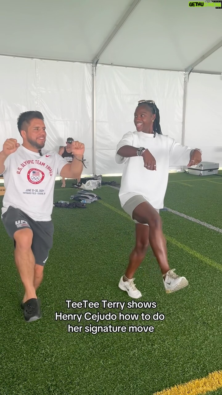Henry Cejudo - 4K Likes - @canonlybeme__ & @henry_cejudo are trading industry secrets* at #TrackFieldTrials24.
*signature moves
#JourneyToGold #MTUSA