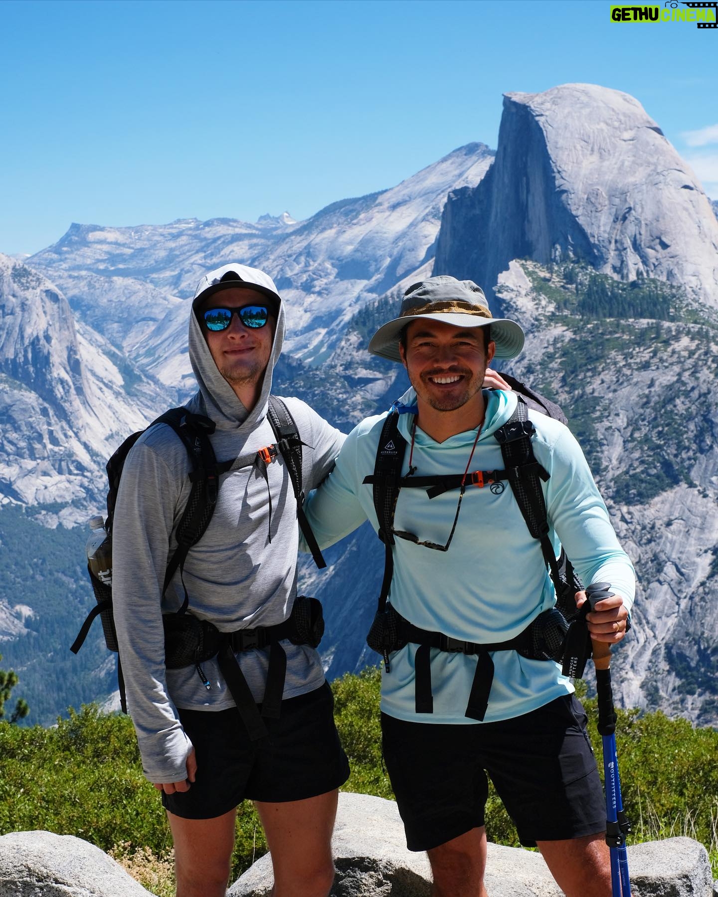 Henry Golding - 60K Likes - What a dream come true... One of the most iconic hikes in the world, Half Dome!
Over the pandemic I was obsessed with watching @kraigadams on YouTube and his phenomenal hikes all around the world (Check out his videos, they are insane and such a great escape in to nature). On a whim I messaged him and said that if he did California I would love to come... And we did just that!
Yosemite is phenomenal... ♥️
Big thanks to @audi for providing me with the Q8 to roadtrip up from LA 🙌🏼