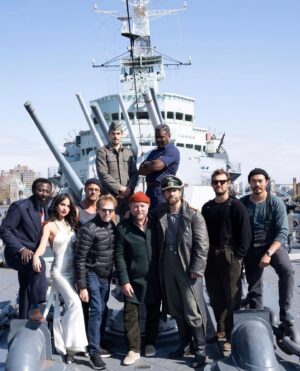 Henry Golding Instagram - What a phenomenal journey, with the BEST group of comrades anyone could ever ask for. Thank you @guyritchie for making magic and putting us all together ♥️ 

To greatest cast and crew... That is a wrap on #ministryofungentlemanlywarfare 💀🔥