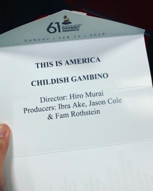 Hiro Murai Instagram - takes a village, man. thank you. 🙏 forever grateful we get to do this together.