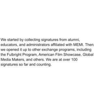 Hisham Fageeh Instagram - If you are or know someone who participated in a US cultural, professional or educational program please sign and share the petition (link in bio).

الترجمة العربية في التعليقات في الأسفل