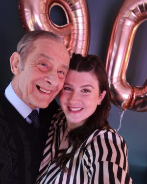 Hollie Arnold Instagram - 𝙷𝙰𝙿𝙿𝚈 9️⃣0️⃣𝚃𝙷 𝙱𝙸𝚁𝚃𝙷𝙳𝙰𝚈 𝙶𝚁𝙰𝙽𝙳𝙰𝙳 🥳🎂♥️
•
•
What a wonderful evening celebrating YOU and all your greatness. 💫 🥳

I’m so incredibly lucky, to be able to celebrate your 90th with you and our family who just simply adore you. You’ve made me in to the granddaughter I am. I will never stop trying to make you proud. 🙏🏻

Happy Birthday to the most amazing man on this planet.
 I love you Grandad 🥹♥️🎂

Thank you so much @gabbles93 for baking the wonderful tie cake (lovely raspberry jam that) 😍🎂
•
•
#grandad #birthday #family #love #90 #celebration