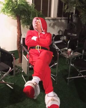 Holly J. Barrett Instagram - Happy Holidays from the #LifeInPieces fam 🎄 @backatall  getting into the Christmas spirit 🎅