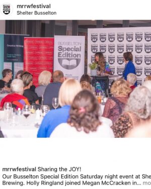 Holly Ringland Instagram - Visiting Wandandi Boodja to be a part of @mrrwfestival and talk about writing, fear, creativity, grief and joy was my first public gathering on home soil for 2024. It nourished my bones. 

Thank you to everyone who made this beautiful festival possible and who came to our events - I’m not talking shit when I say that I was blown away by the warmth and energy of the audiences I had the honour and privilege to stand in front of. My voice still shakes but the meaningfulness of the opportunity I have to speak about everything that stops us from making our art - and the courage we have to go above those blocks - keeps me going. 

Thank you @gillianoshaughnessy for hosting and creating such a joyous, glorious conversation for us and @glynnfluencer_ for being joyous and glorious in general. Huge thanks to Megan of @festivalmavens fame for stepping in and hosting such a beautiful conversation with me at our Busselton Special event. Thank you to the tireless and passionate booksellers and event photographers. And to all the readers… you undo me! Just two moments that made my heart crumble: @hudmama_ (pictured) came to meet me wearing custom Alice Hart jewellery handmade in Manchester by my beloved @silvergreenjewellery (who I write about in Joy) 🤯❤️‍🔥🌸 And the magical Jenny (pictured) who I first met in 2022 on tour in Borloo/Perth for Esther - spent her special birthday at our dinner with her beautiful family (who are another post all together) 🥹

Heartfelt thanks to all the incredible volunteers who took such genuine care of us, and to all of the dazzling authors that were an absolute fucking delight to witness shining. Particular thanks to @andrewohaganauthor for the perfect words at the perfect time (video) and Zac Webb for such a generous Welcome To Country on opening night. Huge congratulations to Sian Baker, Artistic Director, for such a gorgeous weekend, bringing us all together. I’m grateful for the reminder this glorious festival and place gave me, of how essential it is that we gather to share art and stories and their power of connection in our lives.

Next up: @sydwritersfest on Gadigal Country!