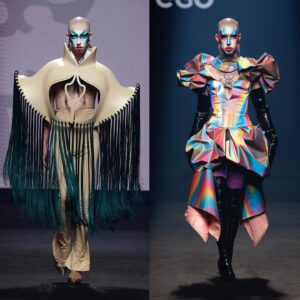 Hugáceo Crujiente Instagram - 💚 MBFW septiembre 2022 💙
Todo un honor participar de esta manera en la última edición de la @mbfwmadrid 
El viernes desfilando para @alvarocalafat con una nueva y espectacular pieza, y el domingo cerrando el desfile de @david__moss con este increíble look CMYK 💙💛💗🖤
Gracias a ambos y gracias a todo el mundo que ha venido a vernos!!