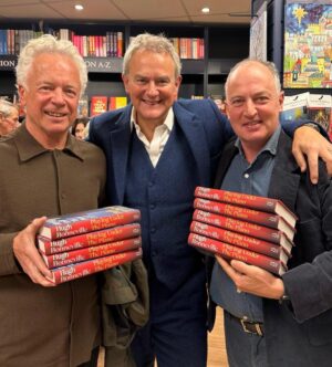 Hugh Bonneville Instagram - Thank you to Tim O’Kelly and the team at @onetreebooks for launching my book so joyously last night. ‘Playing Under the Piano’ is now on sale everywhere (apart from America and Canada - just have to be an ickle bit patient, Nov 8 isn’t far away).

4️⃣ It’s all his fault. With literary agent @roryscarfe1 who for years nagged and cajoled me to sit down and write.

5️⃣ With @prosserstewart and @damianmontagu, who bought multiple copies so they can read it many times. Smart thinking.

6️⃣ With my long suffering acting agent Donna, one of the principal characters in my book.

#PlayingUnderThePiano #memoir #booklaunch