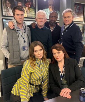 Hugh Bonneville Instagram - #ComicRelief supremos Richard Curtis and Lenny Sir Henry showing the #W1A team how to display a range of emotions from A to B. 

Tonight on BBC1 from 7pm.
