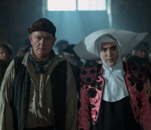 Hugh Bonneville Instagram - The Completely Made-Up Adventures of Dick Turpin, premieres Friday 1st March 2024 on @appletv 

‘An impressive historical account’ - D. Trump

#DickTurpin