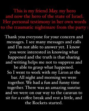 Hugh Sheridan Instagram - Just 2 days before the war started with the most brutal terrorist attacks from Hamas militants, i was at a cafe in Tel Aviv & met a cool Canadian who was about to head to a Kibbutz, I’d never heard of one before. He explained that it’s like a commune where you work on the land, plant trees & food, help & eat. I asked if I could come, he said he’d ask. A day later I was at a beautiful sunset beach bbq party, a prelude to the Nova Festival, all to raise money for the Israeli version of Burning Man, there I was given a ticket to the same sunrise party. I can’t tell you how many emotions I feel that I was at neither of these places when the malicious, callous & evil invasion began. I have never felt like this before. Watching CNN now I saw someone I met & was photographed with at the sunset before. He narrowly survived in the bomb shelter massacre by hiding under dead bodies. 
Anyone celebrating this horrific tragedy for religious or political reasons needs to understand this is a terrorist attack. How can anyone condone or celebrate terrorism?! Neither the United Kingdom, Australia nor the US reason or negotiate with terrorists… France, Russia & Italy did with Hitler & we know how that panned out. 
“You can’t reason with a tiger when your head is in its mouth” My prayers are with my friends who have died, those who have managed to survive & mostly to the young people I met who are now fighting for their own, their family and their countries lives.
Their lives went from normal & beautiful to a living hell in just hours. 

#Repost @malkovtaylor
・・・
‏This is my my friend my hero and now the hero of the state of Israel. Her personal testimony to the traumatic nightmare that she has been through for hours that felt like eternity!
‏You can’t ignore the ironic correlation to the holocaust survival stories!
‏She survived by a great miracle and incredible ingenuity! The whole world needs to know! There are many stories like hers and others with a grim ending who will not be returning to their families, like our friend Liron Barda. 💔 And so many hostages that we  don’t know in what state they will return if at all!#israelisunderattack #staywithisrael💙
