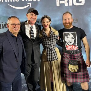 Iain Glen Instagram - Brilliant night at the London premiere of #TheRig. Looking EPIC on the big screen. Became great pals during the shoot, so good to hook up again. Shout out also to @kennyhostylist for making Martin and I look not too shabby!

On @primevideouk 6th January 2023.