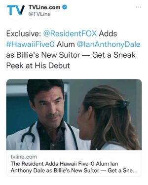 Ian Anthony Dale Instagram - Paging Dr. Yamada. 🩺 

#theresident 
@theresidentonfox 
@foxtv