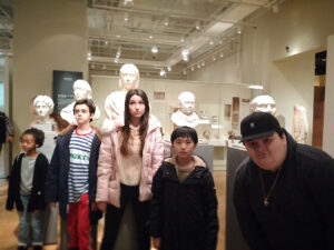 Ian Chen Instagram - Faithe, Jack, Grace and I being statues... with Jovan being himself. 😂 #royalontariomuseum #toronto #SHAZAMMovie