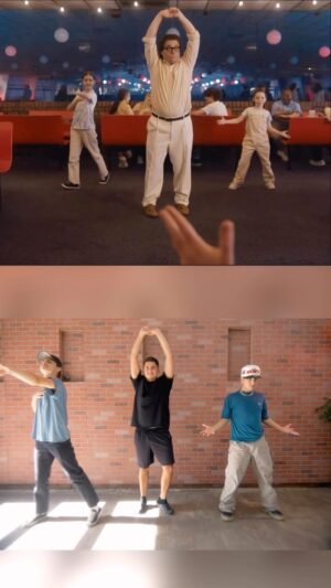 Ian Eastwood Instagram - 🤣 we had WAY too much fun doing this SHOT FOR SHOT remake of The Beanie Bubble’s “Oh Sheila” choreography! 👯‍♀️🕺👯‍♀️ • @jasonrodelo @lesliegrace @likeromeo @andrumrtinez 
•
big shout out to my mentor @damiankulash & his incredibly talented wife KRSITIN GORE for directing this amazingly thoughtful film now streaming on AppleTV 